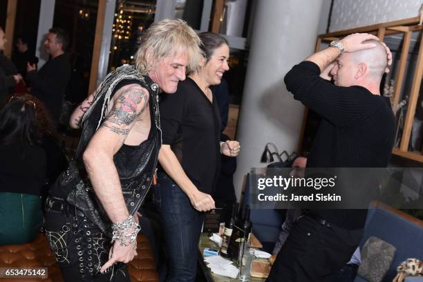 Jimmy Webb and Ewan McGregor celebrate at TriStar Pictures & The Cinema Society with 19 Crimes Host the After Party for "T2 Trainspotting" at Mr....