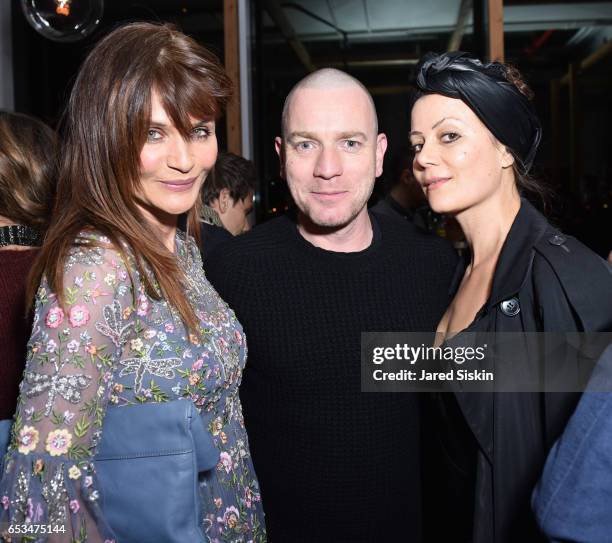 Helena Christensen, Ewan McGregor and Camilla Staerk attend TriStar Pictures & The Cinema Society with 19 Crimes Host the After Party for "T2...
