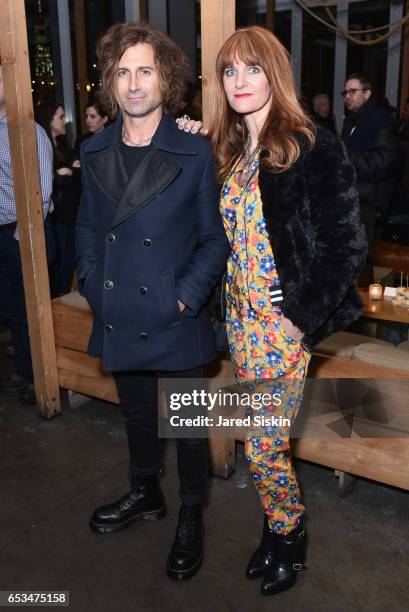 Todd DiCiurcio and Megan DiCiurcio attend TriStar Pictures & The Cinema Society with 19 Crimes Host the After Party for "T2 Trainspotting" at Mr....