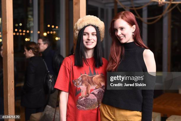 Tali Lennox and guest attend TriStar Pictures & The Cinema Society with 19 Crimes Host the After Party for "T2 Trainspotting" at Mr. Purple at the...