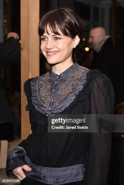 Carla Gugino attends TriStar Pictures & The Cinema Society with 19 Crimes Host the After Party for "T2 Trainspotting" at Mr. Purple at the Hotel...