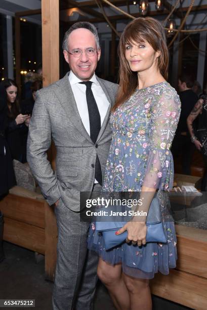 Andrew Saffir and Helena Christensen attend TriStar Pictures & The Cinema Society with 19 Crimes Host the After Party for "T2 Trainspotting" at Mr....