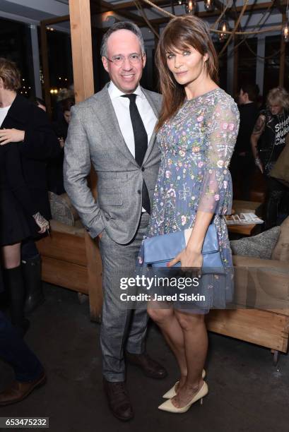 Andrew Saffir and Helena Christensen attend TriStar Pictures & The Cinema Society with 19 Crimes Host the After Party for "T2 Trainspotting" at Mr....