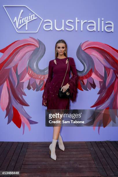 Brooke Hogan arrives ahead of the VAMFF 2017 Premium International Designer Showcase 1: Indonesia runway show on March 15, 2017 in Melbourne,...