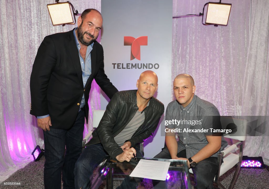 Alejandro Rincon Alejandro Rincon, Laurence Drillich and Juan Diego Medina are seen at ...