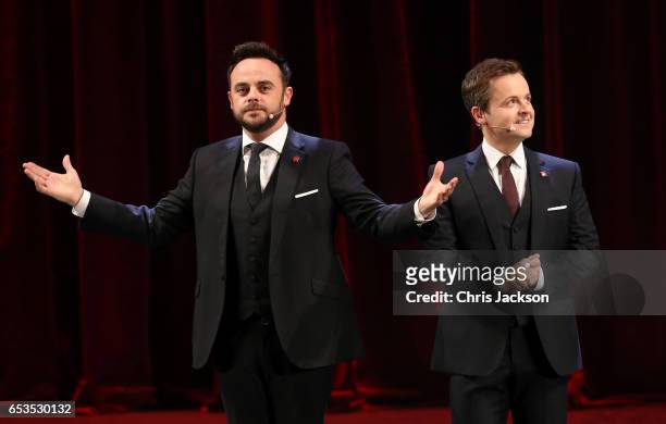 Anthony McPartlin and Declan Donnelly as they present the Prince's Trust Celebrate Success Awards on March 15, 2017 in London, England.
