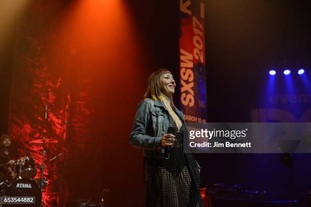 Thievery Corporation perform live at the We DC showcase during the SxSW Music Festival at the Moody Theater on March 14, 2017 in Austin, Texas.