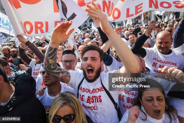 Thousands of street vendors take part in a rally to protest against the so-called Bolkestein directive in Rome, Italy. The Bolkestein directive, from...