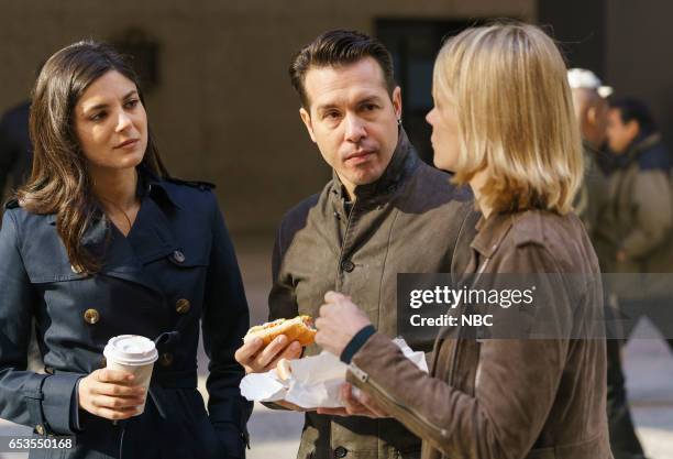 Dead Meat" Episode 106 -- Pictured: Monica Barbaro as Anna Valdez, Jon Seda as Antonio Dawson, Joelle Carter as Laura Nagel --