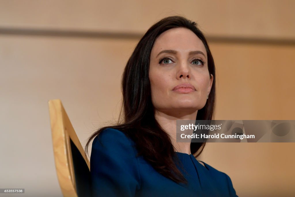 UNHCR Special Envoy Angelina Jolie Speaks At Annual lecture of the Sergio Vieira De Mello Foundation