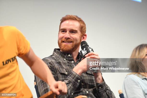 Comedian Andrew Santino speaks onstage during the "I'm Dying Up Here" premiere 2017 SXSW Conference and Festivals on March 15, 2017 in Austin, Texas.