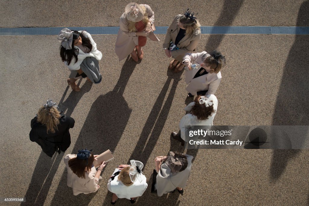 Racegoers Attend Day Two Of The Cheltenham Festival