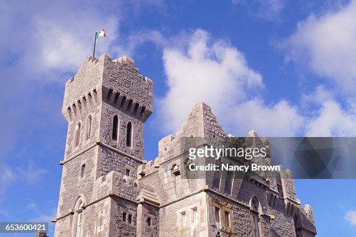 Towers on Ashford Castle in Ireland Mayo County.