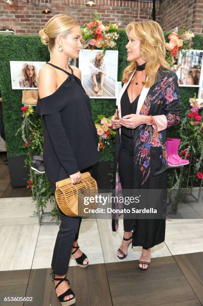 Host Rosie Huntington-Whiteley and Paige Adams-Geller attend UGG SS17 campaign luncheon hosted by Rosie Huntington-Whiteley and Rachel Zoe at Catch...