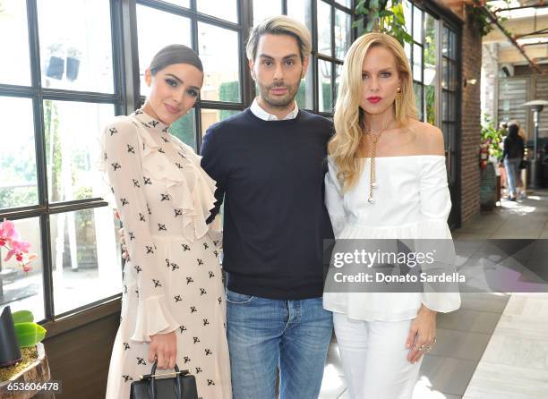 Actress Olivia Culpo, Joey Maalouf and host Rachel Zoe at UGG SS17 campaign luncheon hosted by Rosie Huntington-Whiteley and Rachel Zoe at Catch LA....