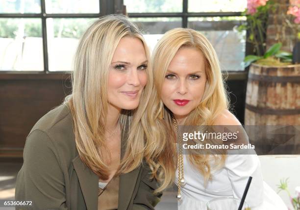 Molly Sims and host Rachel Zoe attend UGG SS17 campaign luncheon hosted by Rosie Huntington-Whiteley and Rachel Zoe at Catch LA. On March 15, 2017 in...