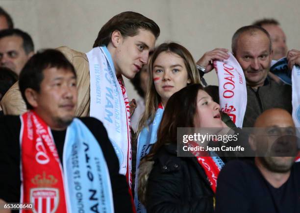 Princess Alexandra of Hanover, daughter of Princess Caroline of Monaco and Prince Ernst August of Hanover, attends the UEFA Champions League Round of...