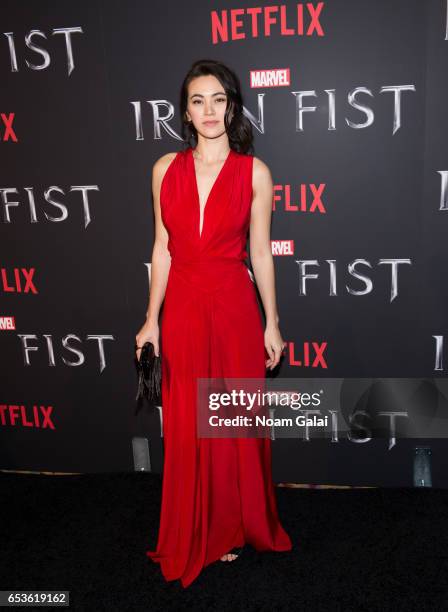 Actress Jessica Henwick attends Marvel's "Iron Fist" New York screening at AMC Empire 25 on March 15, 2017 in New York City.