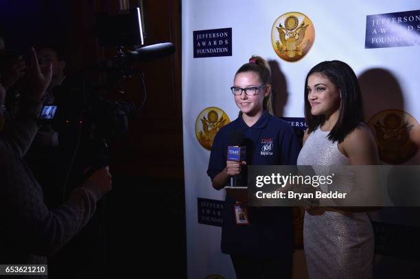 Olympic Gymnast Laurie Hernandez attends the Jefferson Awards Foundation 2017 NYC National Ceremony at Gotham Hall on March 15, 2017 in New York City.