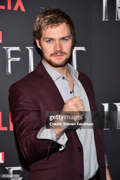 Finn Jones arrives at the New York screening of Marvel's "Iron Fist" at AMC Empire 25 on March 15, 2017 in New York City.