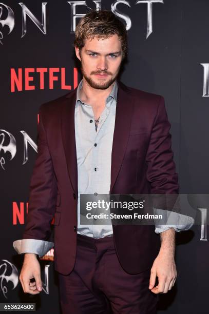 Finn Jones arrives at the New York screening of Marvel's "Iron Fist" at AMC Empire 25 on March 15, 2017 in New York City.