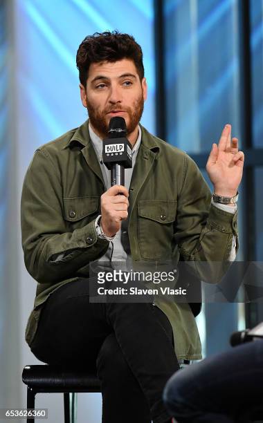 Actor Adam Pally discusses his new comedy series "Making History" at Build Series at Build Studio on March 15, 2017 in New York City.