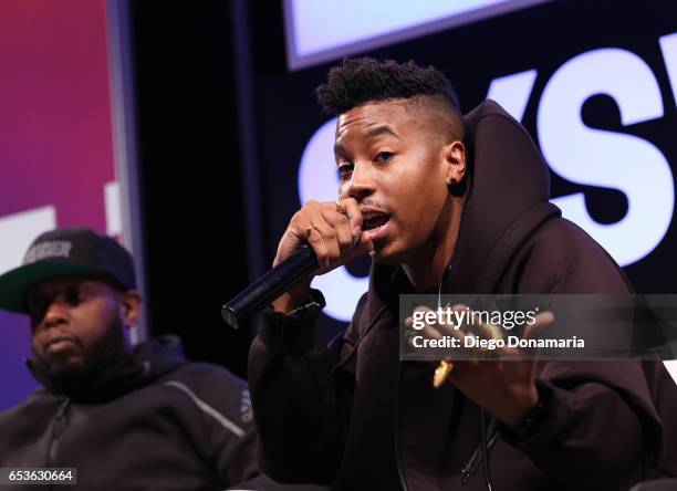 Musician Christian Scott aTunde Adjuah speaks onstage at 'The Jazz of the Music Biz' during 2017 SXSW Conference and Festivals at Austin Convention...