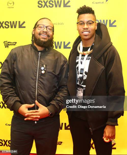 Record producer Om'Mas Keith and musician Christian Scott aTunde Adjuah attend 'The Jazz of the Music Biz' during 2017 SXSW Conference and Festivals...