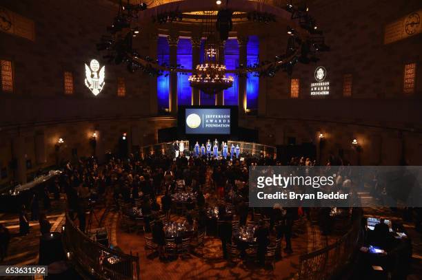 The Celia Cruz High School Choir performs onstage at the Jefferson Awards Foundation 2017 NYC National Ceremony at Gotham Hall on March 15, 2017 in...