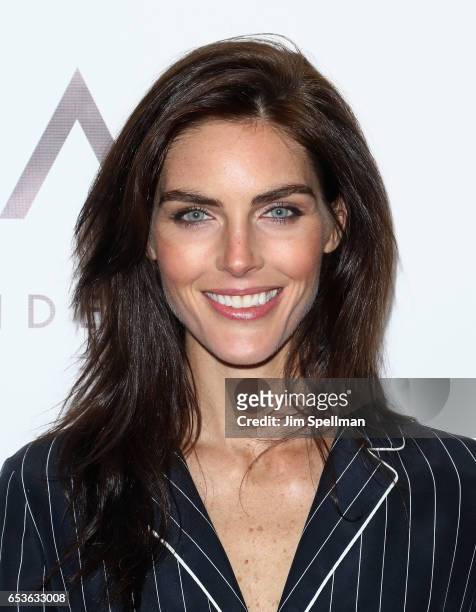 Model Hilary Rhoda attends the Tracy Anderson Flagship Studio opening at Tracy Anderson Flagship Studio on March 15, 2017 in New York City.