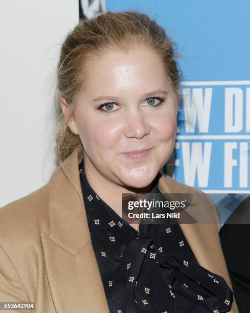 Amy Schumer attends the New Directors/New Films 2017 Opening Night of PATTI CAKE$ presented by MoMA & Film Society of Lincoln Center at MOMA on March...