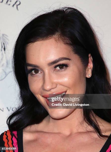 Model CJ Sparxx attends the premiere of Skinfly Entertainment's "You Can't Have It" at TCL Chinese Theatre on March 15, 2017 in Hollywood, California.