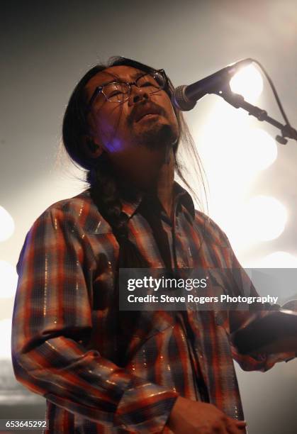 Joe Kwon of The Avett Brothers performs onstage at the Avett Brothers music showcase during 2017 SXSW Conference and Festivals at Moody Theater on...