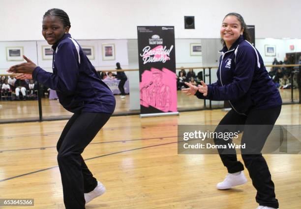 Mirabal Sisters Dancers appear during the 11th Annual Garden of Dreams Talent Show rehearsal at Radio City Music Hall on March 15, 2017 in New York...