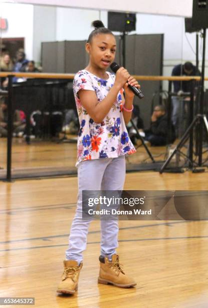 Tyonna Richardson appears during the 11th Annual Garden of Dreams Talent Show rehearsal at Radio City Music Hall on March 15, 2017 in New York City.