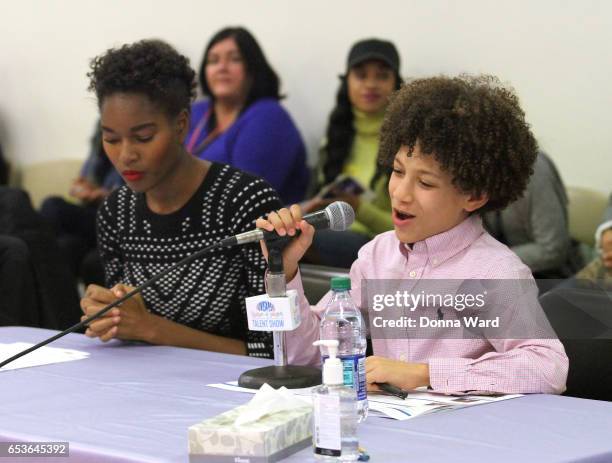 Demairs Lewis and Brandon Niederauer appear during the 11th Annual Garden of Dreams Talent Show rehearsal at Radio City Music Hall on March 15, 2017...