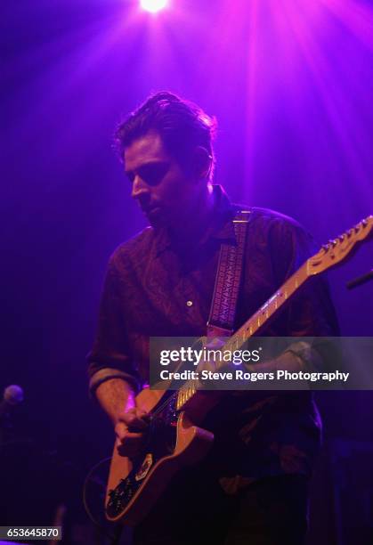 Matt Lowell of Lo Moon performs onstage at the Avett Brothers music showcase during 2017 SXSW Conference and Festivals at Moody Theater on March 15,...