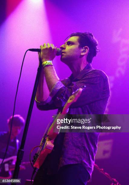 Matt Lowell of Lo Moon performs onstage at the Avett Brothers music showcase during 2017 SXSW Conference and Festivals at Moody Theater on March 15,...