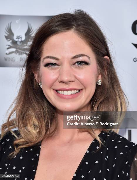 Actress Analeigh Tipton attends a screening of Good Deed Entertainment's "All Nighter" at Ahrya Fine Arts Theater on March 15, 2017 in Beverly Hills,...