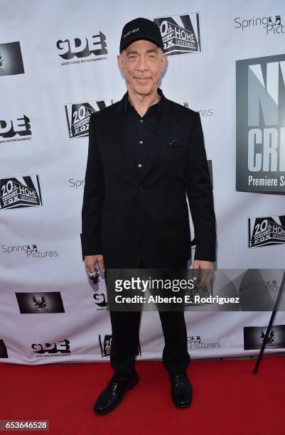 Actor J.K. Simmons attends a screening of Good Deed Entertainment's "All Nighter" at Ahrya Fine Arts Theater on March 15, 2017 in Beverly Hills,...