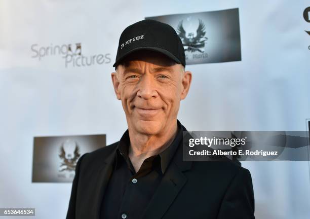 Actor J.K. Simmons attends a screening of Good Deed Entertainment's "All Nighter" at Ahrya Fine Arts Theater on March 15, 2017 in Beverly Hills,...