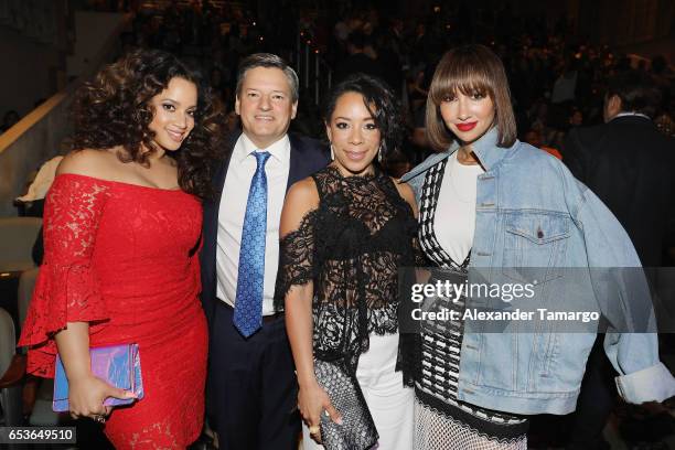 Dascha Polanco, Netflix Chief Content Officer Ted Serandos, Selenis Leyva and Jackie Cruz attend the Netflix Ingobernable S1, Premiere Miami...