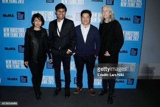 Cast and crew of the film White Sun, Actor Asha Magrati, Director Deepak Rauniyar, Actor Dayahang Rai and Producer Joslyn Barnes attend the New...