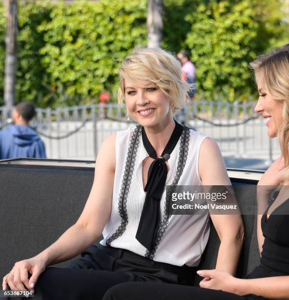 Jenna Elfman visits "Extra" at Universal Studios Hollywood on March 15, 2017 in Universal City, California.
