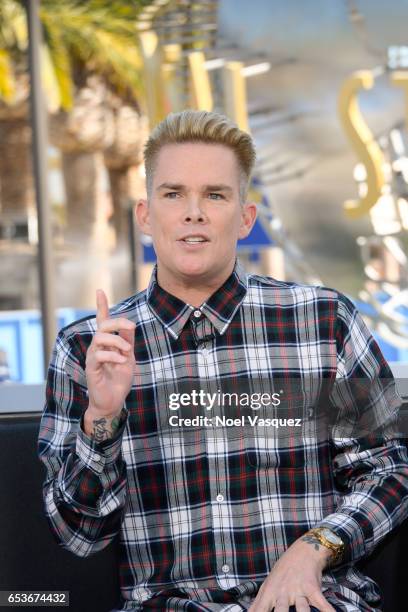 Mark McGrath visits "Extra" at Universal Studios Hollywood on March 15, 2017 in Universal City, California.