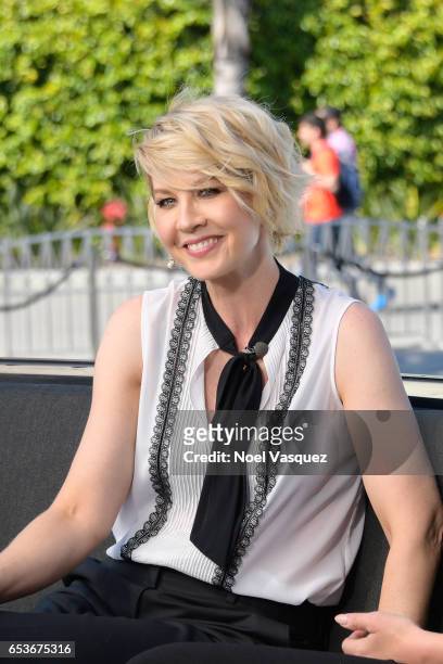 Jenna Elfman visits "Extra" at Universal Studios Hollywood on March 15, 2017 in Universal City, California.