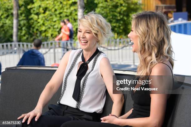 Jenna Elfman visits "Extra" at Universal Studios Hollywood on March 15, 2017 in Universal City, California.