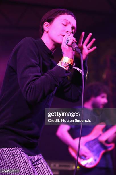 Musician Channy Leaneagh of Polica performs onstage at House of Vans during 2017 SXSW Conference and Festivals at Mohawk Indoor on March 15, 2017 in...