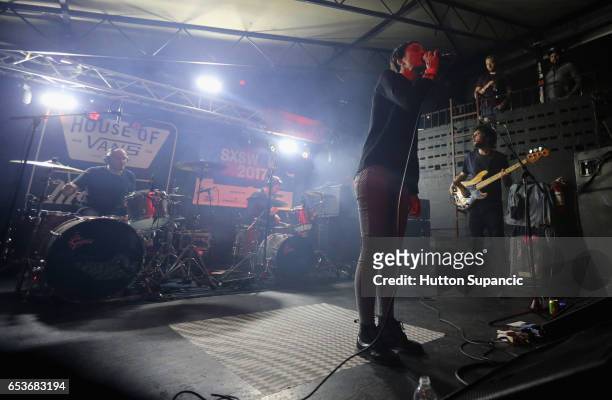 Musician Channy Leaneagh of Polica performs onstage at House of Vans during 2017 SXSW Conference and Festivals at Mohawk Indoor on March 15, 2017 in...