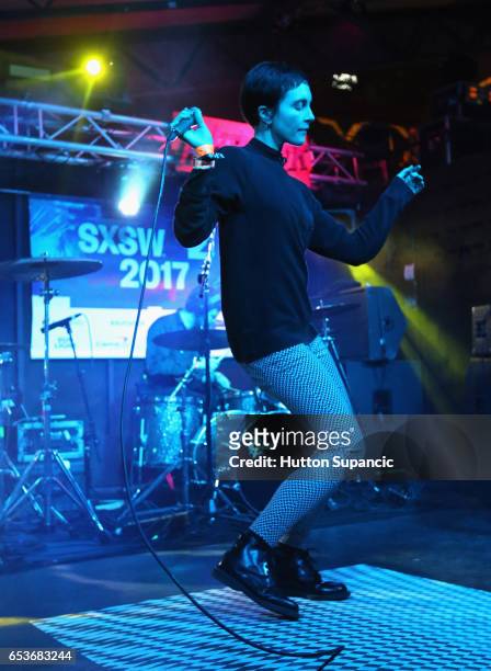 Musician Channy Leaneagh of Polica performs onstage at House of Vans during 2017 SXSW Conference and Festivals at Mohawk Indoor on March 15, 2017 in...